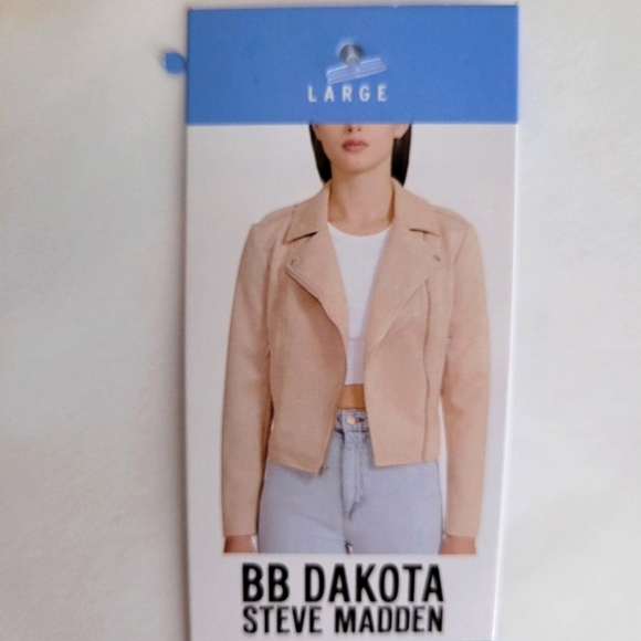 NWT BB Dakota by Steve Madden Ladies Vegan Suede Moto Jacket - Picture 13 of 15
